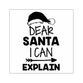 Beste kerstman, ik kan het uitleggen rubberstempel (Afrduk)