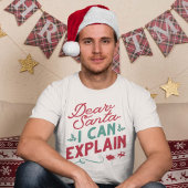 Beste kerstman, ik kan het uitleggen t-shirt