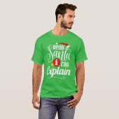 Beste kerstman, ik kan het uitleggen t-shirt (Voorkant volledig)
