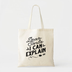 Beste kerstman, ik kan het uitleggen tote bag