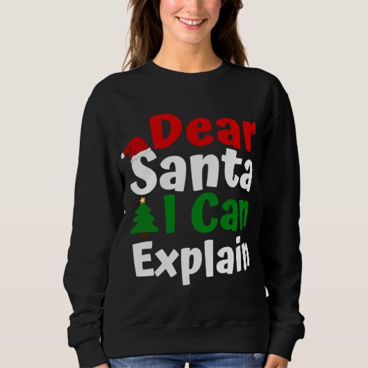 Beste kerstman, ik kan het uitleggen trui (Voorkant)