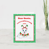 Beste Kerstman, Ik Kan Ondeugend en Schattig Zijn  Kaart (Voorkant)