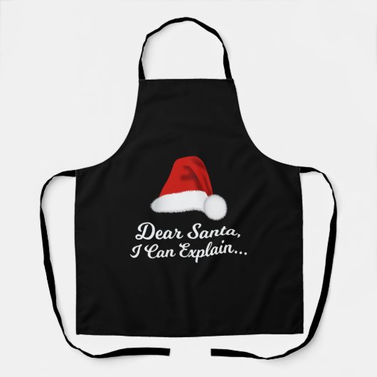 Beste kerstman, ik kan schaamteloos uitleggen schort (Voorkant)