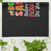 Beste Kerstman, ik kan schamele kerstcitaten uitle Theedoek (Gevouwen)