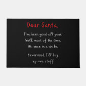 Beste kerstman, ik koop mijn eigen Humor met kerst Deurmat (Voorkant)