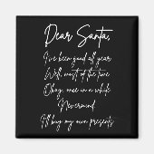 Beste kerstman, ik koop mijn eigen spullen grappig magneet (Voorkant)