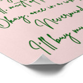 Beste kerstman, ik koop mijn eigen spullen grappig poster (Hoek)