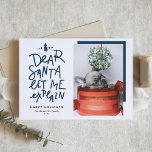 Beste kerstman, ik leg de blauwe foto uit feestdagenkaart<br><div class="desc">Lieve kerstman, laat het me uitleggen. Verstuur vakantiebezoekers met deze leuke en feestelijke feestelijke flatkaart. Het bevat een met de hand geschreven offerte en een eenvoudige typografie. Personaliseer door een groet, namen, foto en andere details toe te voegen. Deze feestelijke fotokaart is ideaal voor baby-vakantiekaarten en betaalkaarten voor honden. Beschikbaar...</div>