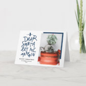 Beste kerstman, ik leg een blauwe dichter uit. feestdagen kaart (Voorkant)