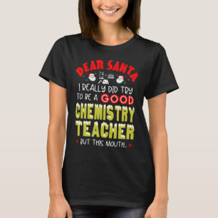 Beste kerstman, ik probeer de goede chemie t-shirt