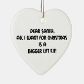 Beste kerstman, ik wil alleen maar een grotere lir keramisch ornament (Rechts)