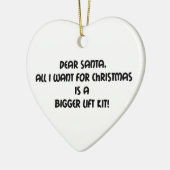 Beste kerstman, ik wil alleen maar een grotere lir keramisch ornament (Links)