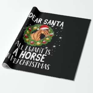 Beste kerstman, ik wil alleen maar een paard op ke cadeaupapier