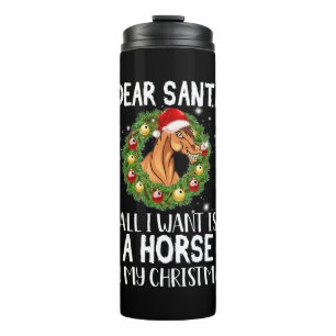 Beste kerstman, ik wil alleen maar een paard op ke thermosbeker