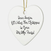 Beste kerstman, ik wil alleen maar voor Kerstmis m Keramisch Ornament (Links)