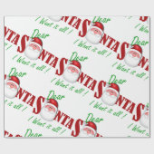 Beste kerstman, ik wil alles. cadeaupapier (Vlak)