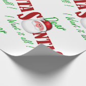 Beste kerstman, ik wil alles. cadeaupapier (Hoek)