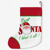 Beste kerstman, ik wil alles kleine kerstsok (Achterkant)