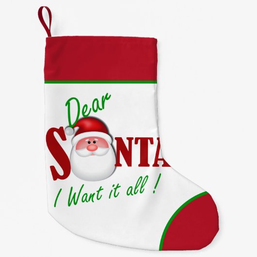 Beste kerstman, ik wil alles kleine kerstsok (Voorkant)