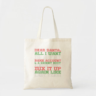 Beste kerstman, ik wil een bankrekening tote bag