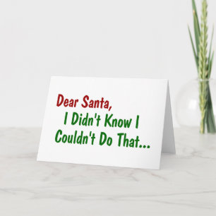 Beste Kerstman, Ik Wist Niet Dat Ik Dat Niet Kon D Feestdagen Kaart