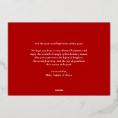 Beste kerstman, ik zal het met Kerstmis uitleggen Folie Feestdagenkaart (Achterkant)