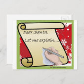 Beste kerstman, ik zal het uitleggen feestdagenkaart (Voorkant / Achterkant)