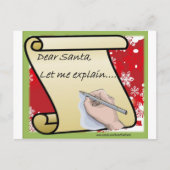 Beste kerstman, ik zal het uitleggen feestdagenkaart (Voorkant)