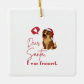 Beste Kerstman, ingelijst Keramisch Ornament (Voorkant)