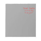 Beste kerstman, is het te laat om goed te zijn notitieblok (Voorkant)