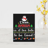 Beste Kerstman Is Het Te Laat Om Grappig Te Zijn K Kaart (Gele Bloem)