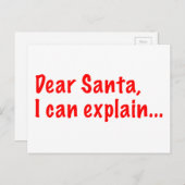 Beste Kerstman, kan ik… Feestdagenkaart (Voorkant / Achterkant)