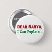 Beste Kerstman, kan ik… Ronde Button 5,7 Cm (Voorkant /achterkant)