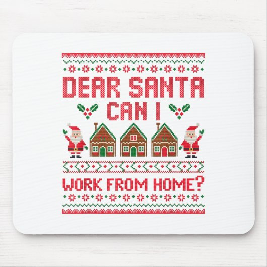 Beste Kerstman Kan Ik Van Thuis Uit Werken Leuke V Muismat (Voorkant)
