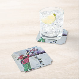 Beste kerstman kartonnen onderzetters