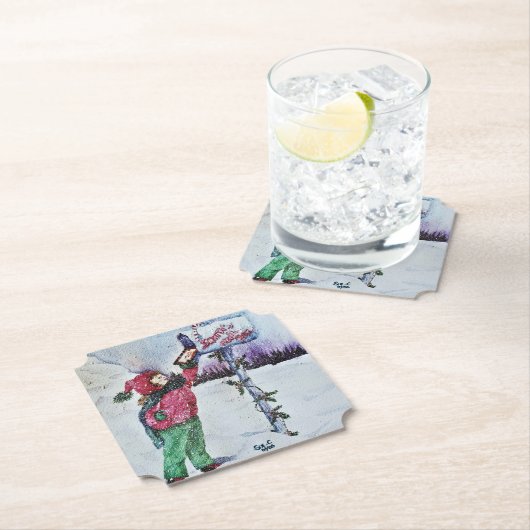 Beste kerstman kartonnen onderzetters (Insitu)