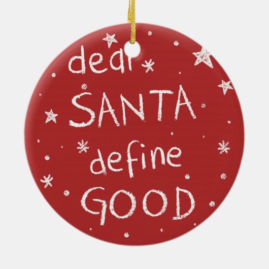 Beste kerstman keramisch ornament (Achterkant)