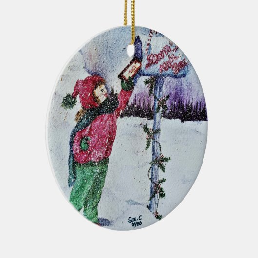 Beste kerstman keramisch ornament (Rechts)