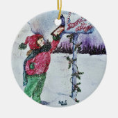 Beste kerstman keramisch ornament (Voorkant)