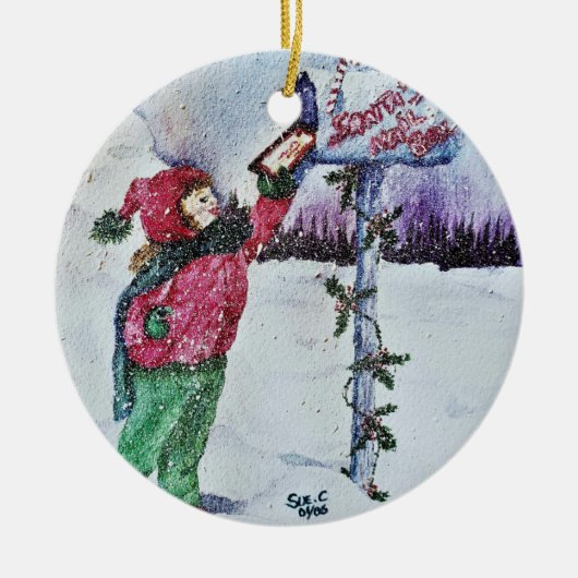 Beste kerstman keramisch ornament (Voorkant)