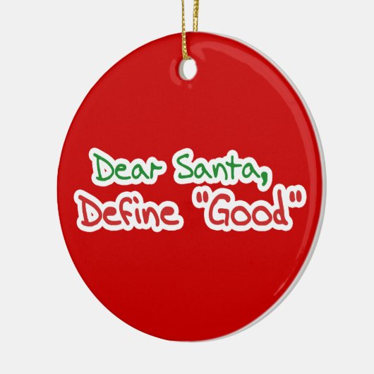 Beste kerstman keramisch ornament (Links)