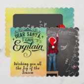 Beste kerstman/kerstman/2-zijdige Kaart/Waterverf Feestdagenkaart (Voorkant / Achterkant)