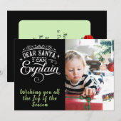 Beste Kerstman/Kerstman/2-zijdige Kaart/zwart Feestdagenkaart (Voorkant / Achterkant)