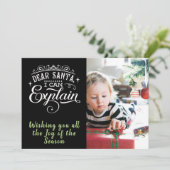 Beste Kerstman/Kerstman/2-zijdige Kaart/zwart Feestdagenkaart (Staand voorkant)