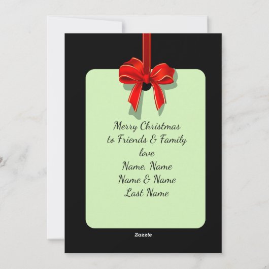 Beste Kerstman/Kerstman/2-zijdige Kaart/zwart Feestdagenkaart (Achterkant)