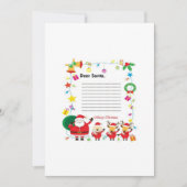 Beste Kerstman, Kerstmis Verlanglijstje voor Kinde Kaart (Voorkant)