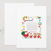 Beste Kerstman, Kerstmis Verlanglijstje voor Kinde Kaart (Voorkant / Achterkant)