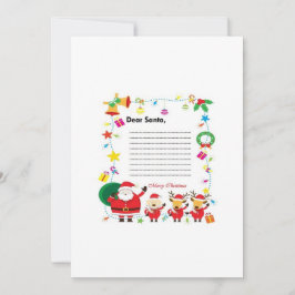 Beste Kerstman, Kerstmis Verlanglijstje voor Kinde Kaart