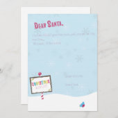 Beste Kerstman, kerstwens Feestdagenkaart (Voorkant / Achterkant)