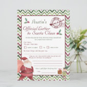 Beste kerstman | Kinder persoonlijke brief aan de Kaart (Staand voorkant)